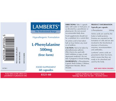  LAMBERTS L-Phenylalanine 500mg 60Caps, fig. 2 