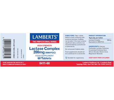  LAMBERTS Lactase Complex 350mg, 60Tabs, fig. 2 