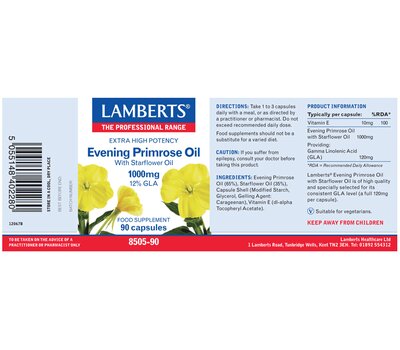  LAMBERTS Evening Primrose Oil with Starflower Oil 1000mg 90Caps, fig. 2 