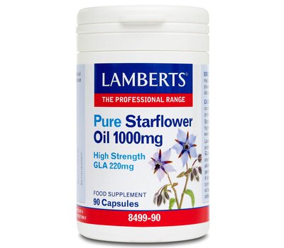 LAMBERTS Pure Starflower Oil 1000 mg (High GLA 220 mg) (Ωμέγα 6) 90 Κάψουλες