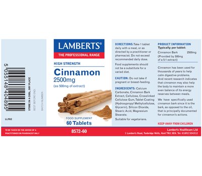  LAMBERTS Cinnamon 2500mg 60Tabs, fig. 2 