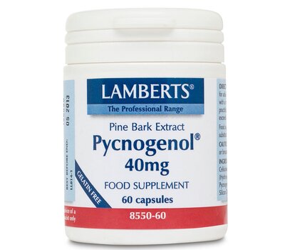 LAMBERTS Pycnogenol 40mg Συμπλήρωμα με Ισχυρή Αντιοξειδωτική Δράση 60 Κάψουλες