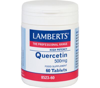 LAMBERTS Quercetin 500mg Κερσετίνη (Φλαβονοειδές με ισχυρή Αντιοξειδωτική Δράση) 60 Ταμπλέτες