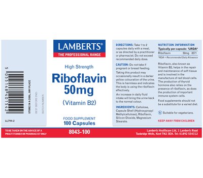  LAMBERTS Riboflavin 50 mg (B2) 100Caps, fig. 2 