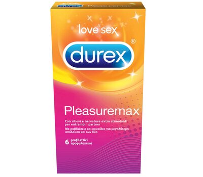 DUREX Προφυλακτικά PleasureMax 6 τεμάχια