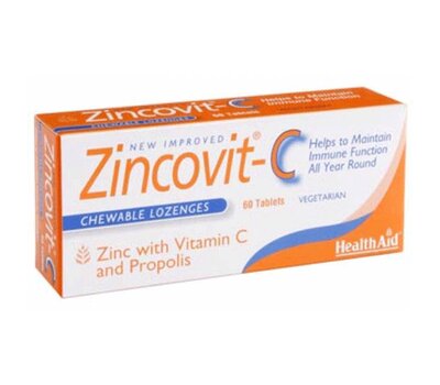  HEALTH AID ZINCOVIT - C 60 Μασώμενες Ταμπλέτες, fig. 1 