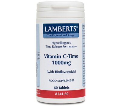 LAMBERTS Vitamin C 1000mg Time Release Βιταμίνη C Βραδείας Απελευθέρωσης 60 Tablets