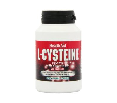 HEALTH AID L-Cysteine 550mg + Vit.B6 30Tabs, fig. 1 