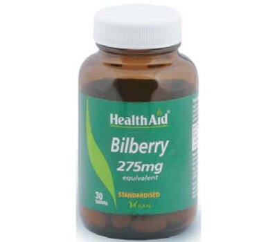 HEALTH AID Bilberry 275mg Για ενδυνάμωση & τόνωση της όρασης, 30 Vetabs