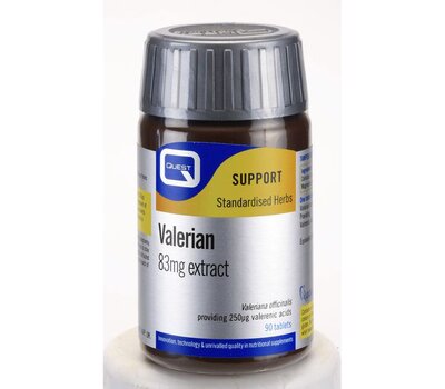 QUEST Valerian 83mg Extract Βελτιώνει την Ποιότητα του Ύπνου 90Tabs