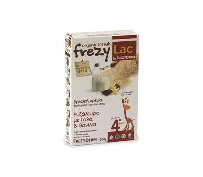  Frezyderm Frezylac Bio Cereal Βρεφική Κρέμα Βιολογικής Προέλευσης Ρυζάλευρο Με Γάλα & Βανίλια 200g, fig. 1 