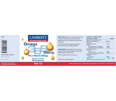  LAMBERTS Omega 3 6 9 1200mg 120Caps, fig. 2 