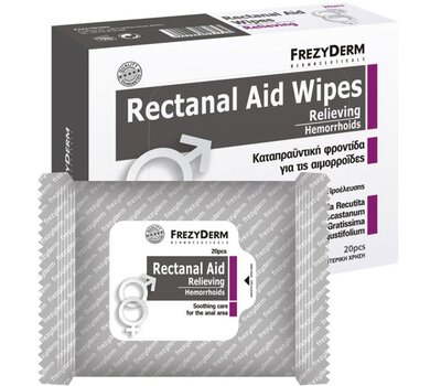  FRZYDERM Rectanal Aid Wipes για τις Αιμορροϊδες 20τμχ, fig. 1 