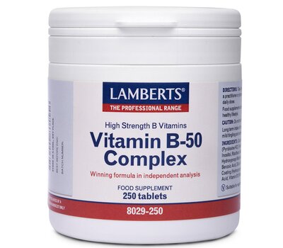 LAMBERTS Vitamin B-50 Complex Σύμπλεγμα Βιταμίνης B 250 Tablets