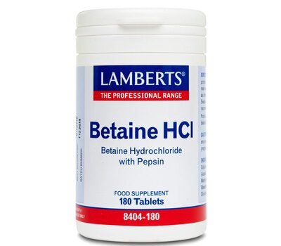 LAMBERTS Betaine HCI 324mg/Pepsin 5mg 180 Tabs